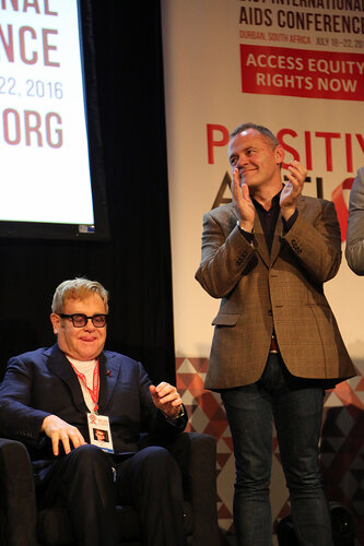 21st International AIDS Conference (AIDS 2016), Durban, South Africa.
Wednesday 20 July : Venue : Global Village
Sessions with Ambassador Brix and Elton John talking at the Global Village

Photo©International AIDS Society/Abhi Indrarajan