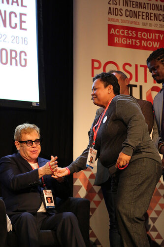 21st International AIDS Conference (AIDS 2016), Durban, South Africa.
Wednesday 20 July : Venue : Global Village
Sessions with Ambassador Brix and Elton John talking at the Global Village

Photo©International AIDS Society/Abhi Indrarajan