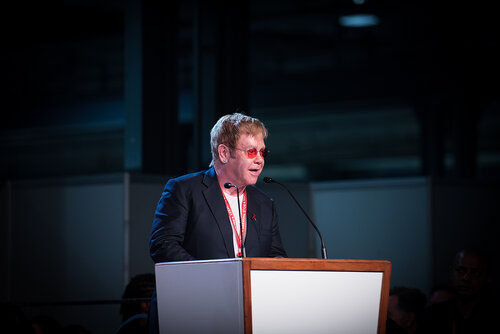 21st International AIDS Conference (AIDS 2016), Durban, South Africa. Photo shows: Ambassador Birx and Elton John EJAF grantees. Photo©International AIDS Society/Marcus Rose