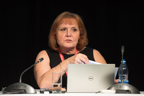 21st International AIDS Conference (AIDS 2016), Durban, South Africa. Photo shows: No More Lip Service, Trans Access, Equity and Rights, Now! Speaker: Joanne Keatley. Photo©International AIDS Society/Marcus Rose