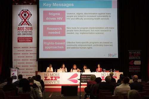 21st International AIDS Conference (AIDS 2016), Durban, South Africa. Photo shows: No More Lip Service, Trans Access, Equity and Rights, Now! Photo©International AIDS Society/Marcus Rose