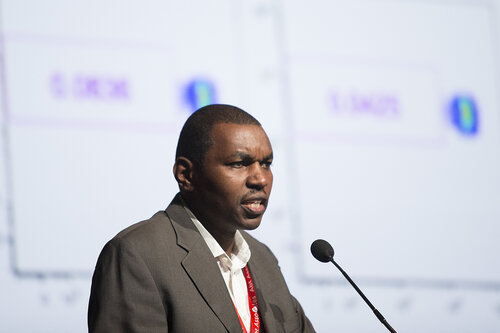 21st International AIDS Conference (AIDS 2016), Durban, South Africa.
Photo shows Towards an HIV Cure Symposium, speaker Thumbi Dung’u (University of KwaZulu-Natal, South Africa) speaks on Addressing Key Gaps in Cure Research Through Identification and Treatment of Hyperacute HIV Infection in a Research-Limited Setting on 17 July, 2016.
Photo©International AIDS Society/Rogan Ward