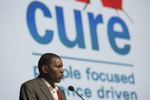 21st International AIDS Conference (AIDS 2016), Durban, South Africa.
Photo shows Towards an HIV Cure Symposium, speaker Thumbi Dung’u (University of KwaZulu-Natal, South Africa) speaks on Addressing Key Gaps in Cure Research Through Identification and Treatment of Hyperacute HIV Infection in a Research-Limited Setting on 17 July, 2016.
Photo©International AIDS Society/Rogan Ward