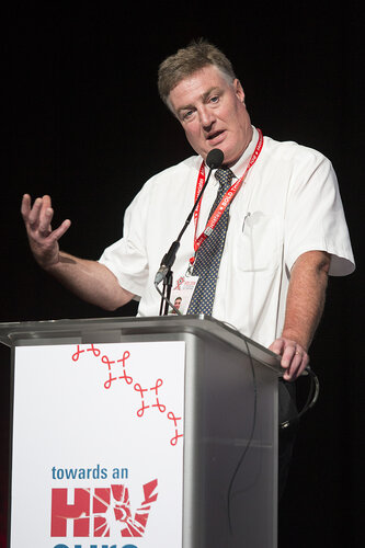 21st International AIDS Conference (AIDS 2016), Durban, South Africa.
Photo shows Towards an HIV Cure Symposium (OA2-3), Badley speaks on the BCL-2 antagonism decreases HIV replication and infected cell survival in acute in vitro infection,17 July, 2016.
Photo©International AIDS Society/Rogan Ward