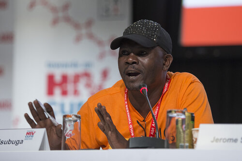 21st International AIDS Conference (AIDS 2016), Durban, South Africa.
Photo shows Towards an HIV Cure Symposium, Roundtable: Bridging Biomedical Research and Social Sciences Towards an HIV Cure, Moses S. Nsubuga speaks at the roundtable discussion ,17 July, 2016.
Photo©International AIDS Society/Rogan Ward)