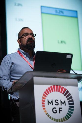 21st International AIDS Conference (AIDS 2016), Durban, South Africa.
Photo shows: Action + Access. The Global Economic Cost of Homophobia,
José Antonio Izazola, UNAIDS, Mexico. Photo©International AIDS Society/Marcus Rose
