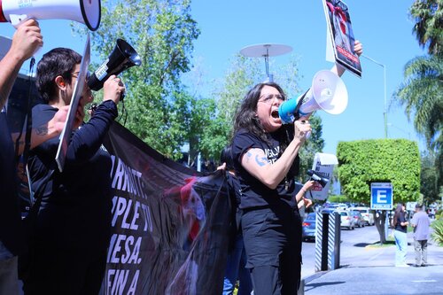 Protesta en Westin Guadalajara.
