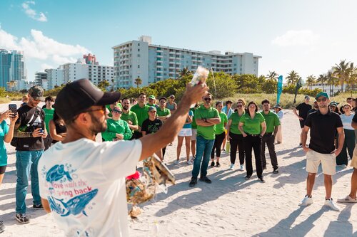 What an amazing day to be doing the right thing! Clean Miami Beach had the opportunity to celebrate Earth Day by cleaning up the beach and giving back to our community! Through this hard work and support of over 101 volunteers, we were able to clean up a whopping 175 lbs of trash! This means so much to us and we truly appreciate the dedication to bettering our planet. 

Thank you so much INNIO Group for your generous donation and your continued support for the last two years! It’s so incredible to see tangible change in our community thanks to this organization! Also, shoutout to our partners, AE Global, Delta Air Lines, Forces of Nature, Alpine Fresh, Inc., Model Volleyball x Club Space, City of Miami Beach, and The Miami Foundation for caring for the environment as much as we do!