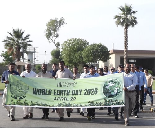 Fauji Fertilizer Mirpur Mathelo in liaison with Local Environment Protection Agency (Sindh EPA Pakistan) celebrated World Earth Day.