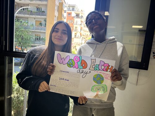 students presented sustainability plans to visiting Erasmus Spanish students