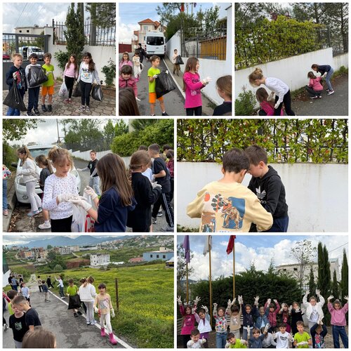The Students spent the Earth day engaged in many activities including clean up of the surrounding areas of the campus, artistic performances, and building bird feeders.