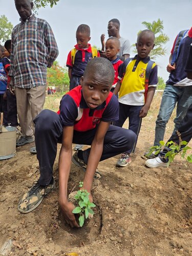 REPORT ON EARTH DAY ACTIVITIES AT CITY OF MERCY CHRISTIAN ACADEMY 
In line with the theme for this year’s Earth day  “Our Power, Our Planet” , Our school City of Mercy Christian Academy one of the Centre of Excellence  for Climate Smart Agriculture Youth Network Global (GCSAYN) Nigeria organised an event which featured an engaging workshop and establishing a herbal garden with the theme "Medicines from the Earth"

The event had 152  participants 
 of which  132 were elementary and high schoolers while the remaining 20 participants were teachers.

This was to educate the pupils and students of City of Mercy Christian Academy on the importance of caring for our Environment since they are young and easier to model good behavior in them.Also they can be encouraged to choose to be  actors or left to be Victims of a destroyed Earth.

The Theme " our power our planet "says it all in the sense that we lose our power when we lose our planet. We live and depend on the earth for ALL of  our resources such as water, food, earth, housing etc.
Mr Thomas Mafeng and his team was invited from the city’s agency responsible for environmental planning and development (Jos Metropolitan Development Board, JMDB) and Mr Satkat Longchi From the Department of Plant Science and biotechnology,  University of Jos. 
The session focused on issues affecting the earth  such as waste management, recycling, planting of trees to boost the supply of oxygen and disease prevention and control. These concepts were communicated such that both elementary graders and high schoolers could relate to them and put the recommended measures into practice. 
In line with theme of the earth day; Our Power, Our Planet, the first session was anchored by the Proprietor, City of Mercy Christian Academy, Veronica Edeki who introduced the theme to the students, highlighting the need for everyone to be conscious of the earth as a living entity.
Mr Thomas from the JMDB team brought further insight on how the earth supports humanity and so deserves to be cared for. The students were also educated on proper ways to dispose waste, prevent flooding, rodents and pest control and how to manage other environmental hazards.
The students then proceeded to plant various trees and herbs at the school garden as a way of putting into practice what they had learnt about caring for the earth by planting trees to increase the supply of oxygen in their environment. Plants such as Moringa, Aloe Vera, Lemon Grass, Sweet basil, and scent leaf were planted at the school garden by the students
Some of the insightful quotes by our learners can be found in the videos sent alongside the pictures sent to the link included.

Students gained insights in the following areas,Waste Management .Waste disposal 
Recycling,Rodents and pest prevention and control ,Disease prevention and control, Environmental hazards and earth hygiene
As well as practical Knowledge on how to plant trees and herbs stressing food and medicinal plants as benefits we detive from the Earth.

Earth day activities at City of Mercy Christian Academy was highly impactful as the students came up with some resolutions which focuses on behavioral changes that will help protect the earth. This can be found in videos sent alongside the pictures that accompany this report.
Thank you for creating awareness and an opportunity for us to join in this years Earth Day. The impact is surely going to be long lasting.