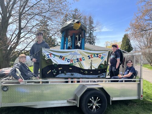 Our kids were BUSY!! We opened our community support plant stand, held 2 turtle parades, and cleaned up 61 bags of trash over 3 days!!