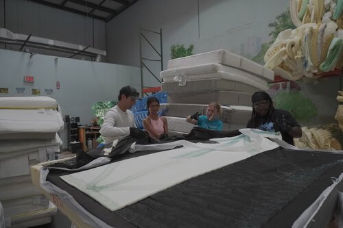 Mattress Warrior Day! In just 3 hours 2 groups of volunteers deconstructed over 90 mattresses so they can be properly recycled and kept out of the landfill!