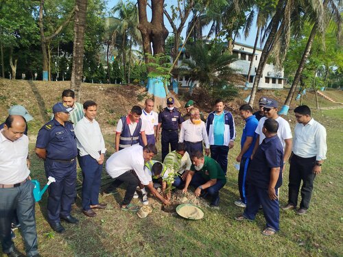 TThe Ocean Sustainability Club proudly marks a major milestone in its journey toward a greener and cleaner campus at Bangladesh Marine Academy. To celebrate the “World Earth Day” , On 30 April 2026, a large-scale environmental awareness and cleanup campaign was successfully conducted across the academy and its surrounding community . Covering nearly 90 acres, cadets, staff, officers, local community members, Badalpura Bandhan Club, Millennium Club youth, and school scouts came together in a united effort. Divided into 8 zones, participants collected significant amounts of plastic, paper, and solid waste within just one hour—demonstrating the power of collective action
Key Highlights:
· Launch of the “Green Campus & Clean Compound” initiative
· Tree plantation program across all zones as a symbolic start to campus greening
· Introduction of the “My Bottle Campaign” -promoting the use of glass and reusable bottles to reduce single-use plastic
· Demonstration and distribution of color-coded bins for waste segregation
· Engagement of community stakeholders through awareness and participation
Building on a Sustainable System:
================================
This initiative represents the second phase of a long-term waste management system introduced in 2018. With existing facilities like a biogas plant, central waste collection zone, and recycling processes already in place, the focus now shifts to strengthening segregation at the source. Collected 400 bags about 8000 kg plastic
