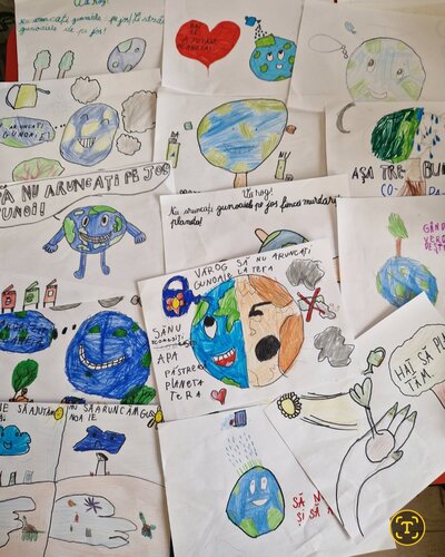 On Earth Day, the students enthusiastically took part in an artistic activity dedicated to protecting our planet. Through colorful and creative drawings, the children illustrated Earth, water, and nature, sharing messages about care, love, and responsibility for the environment. The activity aimed to develop ecological awareness and help students understand the importance of protecting our planet for future generations.