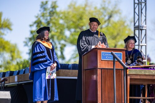 Connecticut College’s 108th Commencement Sunday, May 17, 2026 on Tempel Green.  (Connecticut College photos by Brenda De Los Santos)