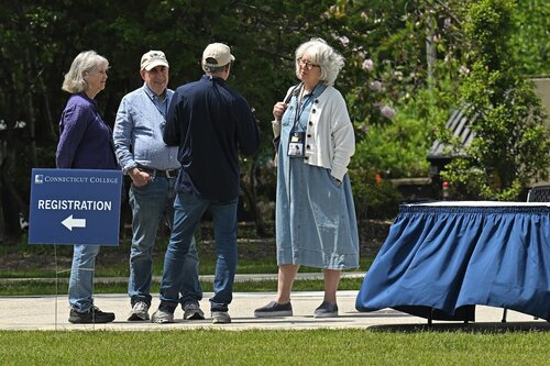 Alumni celebrating the 50th class reunion, or greater, gather for the Sykes Society Luncheon Friday, May 29, 2026 in the Susan E. Lynch 1962 Room. (Connecticut College photos by Sean D. Elliot)