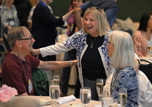 Alumni celebrating the 50th class reunion, or greater, gather for the Sykes Society Luncheon Friday, May 29, 2026 in the Susan E. Lynch 1962 Room. (Connecticut College photos by Sean D. Elliot)