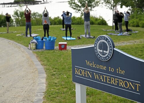 Yoga on the Waterfront, at 2026 Reunion Saturday, May 30, 2026 at the Kohn Waterfront. (Connecticut College photos by Sean D. Elliot)
