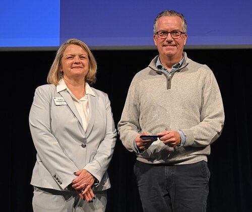 Legacy and Laurels at Reunion 2026 Saturday, May 30, 2026 at the Athey Center at Palmer Auditorium. The awards presented included; the Mach Arom ’89 Award to Zachary Larson ’16, the Agnes Berkeley Leahy Award Robert Shea ’91 P’26, the Harriet Buescher Lawrence ’34 Prize to Emily Callahan Hazelwood ’11, the Mary Ash Lazarus ’71 Goss Award to Mario An-Ming Sze Truxes ’71, the Alumni Tribute Award to Kenneth Kabel ’76 P’12, and the the Unity Award Veronica Venture ’86. (Connecticut College photos by Sean D. Elliot)