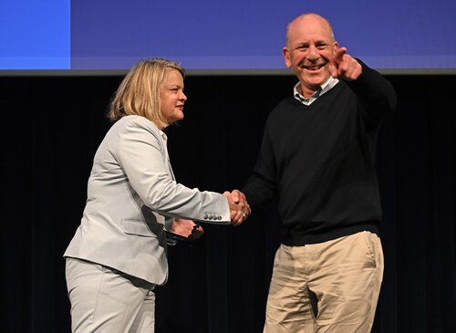 Legacy and Laurels at Reunion 2026 Saturday, May 30, 2026 at the Athey Center at Palmer Auditorium. The awards presented included; the Mach Arom ’89 Award to Zachary Larson ’16, the Agnes Berkeley Leahy Award Robert Shea ’91 P’26, the Harriet Buescher Lawrence ’34 Prize to Emily Callahan Hazelwood ’11, the Mary Ash Lazarus ’71 Goss Award to Mario An-Ming Sze Truxes ’71, the Alumni Tribute Award to Kenneth Kabel ’76 P’12, and the the Unity Award Veronica Venture ’86. (Connecticut College photos by Sean D. Elliot)