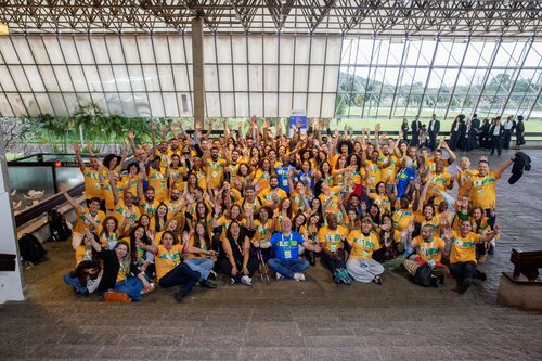 AIDS 2026, the 26th IAS Conference on HIV and AIDS. Rio de Janeiro, Brazil.
25.07.2026

[NO CODE]. Photo portraits of GC.
In the photo: volunteers group photo

©️ Eduardo Martino / IAS