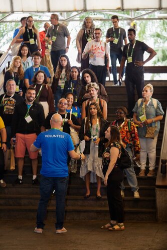 AIDS 2026, the 26th IAS Conference on HIV and AIDS. Rio de Janeiro, Brazil.
Saturday, 25 July 2026.

Volunteers kick-off meeting. 

© Andréa Testoni / IAS