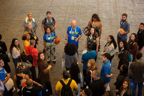 AIDS 2026, the 26th IAS Conference on HIV and AIDS. Rio de Janeiro, Brazil. 
Saturday, 25 July 2026.

Volunteers kick-off meeting. 

© Andréa Testoni / IAS