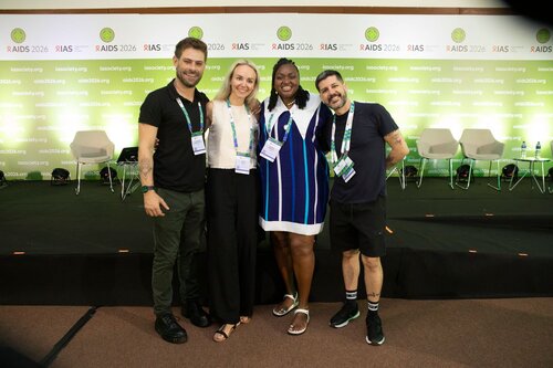 AIDS 2026, the 26th IAS Conference on HIV and AIDS. Rio de Janeiro, Brazil..
Sunday, 26 July 2026  
PCO104.
HIV prevention science & access.
HIV Embassators
Alexandre Putti, Yuliia Golub, Doreen Moracha, João Netto. (lesft to right) 
©Felipe Varanda/ IAS
.