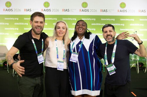 AIDS 2026, the 26th IAS Conference on HIV and AIDS. Rio de Janeiro, Brazil..
Sunday, 26 July 2026  
PCO104.
HIV prevention science & access.
HIV Embassators
Alexandre Putti, Yuliia Golub, Doreen Moracha, João Netto. (lesft to right) 
©Felipe Varanda/ IAS
.