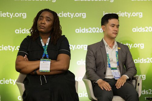 AIDS 2026, the 26th IAS Conference on HIV and AIDS. Rio de Janeiro, Brazil.
Sunday, 26 July 2026.

[PC0105]. HIV prevention science & access.
In the photo: Angela Tembo, Tin Lu.

©️ Andréa Testoni / IAS
