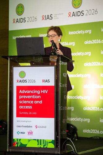 AIDS 2026, the 26th IAS Conference on HIV and AIDS. Rio de Janeiro, Brazil.
Sunday, 26 July 2026.

[PC101]. HIV prevention science & access
In the photo: Beatriz Grinsztejn (AIS President)

©️ Andréa Testoni / IAS