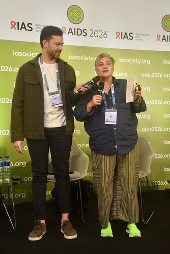 AIDS 2026, the 26th Conference on HIV and AIDS. Rio de Janeiro, Brazil.
Sunday, 26 July 2026.

PC0302. HIV cure without borders: Science, community and Latin America and Caribbean perspectives - Opening and setting the scene.
In the photos: Vinicius Francisco da Silva, Krista Dong.

© Márcia Moreira / IAS