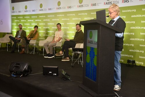 AIDS 2026, the 26th Conference on HIV and AIDS. Rio de Janeiro, Brazil.
Sunday, 26 July 2026.

PC0302. HIV cure without borders: Science, community and Latin America and Caribbean perspectives - Opening and setting the scene.
In the photos: Panel / Vinicius Francisco da Silva, Luciana Kamel, Gastón Devisich, Sandra Wagner Cardoso.

© Márcia Moreira / IAS