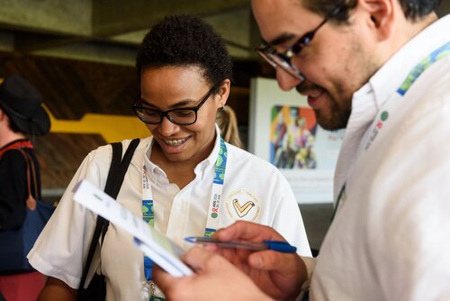 AIDS 2026, the 26th International AIDS Conference. Rio de Janeiro, Brazil.
Monday, 27 July 2026.

YLPKO. Young Leaders Programme Kick-off.
In the photo: Candid photos of Young Leaders interacting.

©️ Rogério von Krüger / IAS