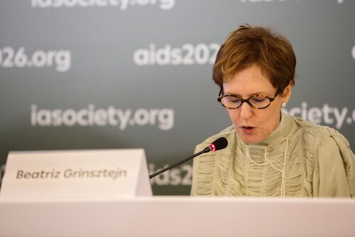 AIDS 2026, the 26th International AIDS Conference. Rio de Janeiro, Brazil.
Monday, 27 July 2026

PRESS01. Opening press conference
In the photo: Beatriz Grisntejn

©️ Andréa Testoni / IAS