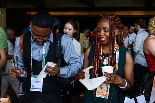 AIDS 2026, the 26th International AIDS Conference. Rio de Janeiro, Brazil.
Monday, 27 July 2026.

YLPKO. Young Leaders Programme Kick-off.
In the photo: Candid photos of Young Leaders interacting.

©️ Rogério von Krüger / IAS