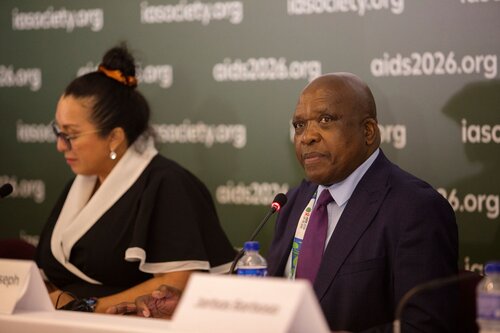 AIDS 2026, the 26th International AIDS Conference. Rio de Janeiro, Brazil.
Monday, 27 July 2026

PRESS01. Press Conference
In the photo: Mathume Joseph Phaahia

©️ Andréa Testoni / IAS
