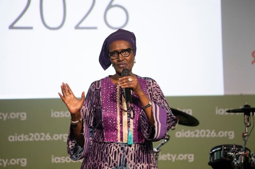 AIDS 2026, the 26th International AIDS Conference. Rio de Janeiro, Brazil.
Monday, 27 July 2026.

OP01. Opening Session.
In the photo:Winnie Byanyima

©️ Felipe / IAS