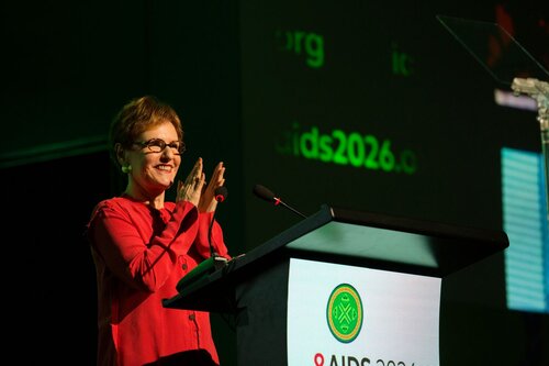 AIDS 2026, the 26th International AIDS Conference. Rio de Janeiro, Brazil.
Monday, 27 July 2026

OP01. Opening Session
In the photo; Beatriz Grinsztejn, IAS President and International Chair

©️ Andréa Testoni / IAS