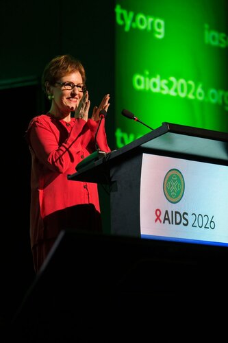 AIDS 2026, the 26th International AIDS Conference. Rio de Janeiro, Brazil.
Monday, 27 July 2026

OP01. Opening Session
In the photo; Beatriz Grinsztejn, IAS President and International Chair

©️ Andréa Testoni / IAS