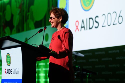 AIDS 2026, the 26th International AIDS Conference. Rio de Janeiro, Brazil.                              Monday, 27 July 2026.

OP01. Opening session.
In the photo: Beatriz Grinsztejn.

©️ Rogério von Krüger / IAS