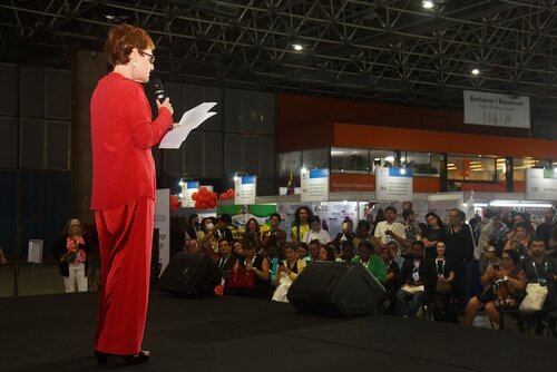 AIDS 2026, the 26th International AIDS Conference. Rio de Janeiro, Brazil.
Monday, 27 July 2026.

GVMS31. Global Village Opening Moment.
In the photo: Beatriz Grinsztejn.

© Márcia Moreira / IAS