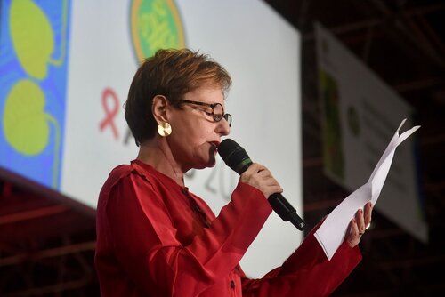 AIDS 2026, the 26th International AIDS Conference. Rio de Janeiro, Brazil.
Monday, 27 July 2026.

GVMS31. Global Village Opening Moment.
In the photo: Beatriz Grinsztejn.

© Márcia Moreira / IAS