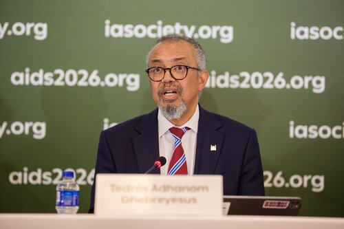 AIDS 2026, the 26th International AIDS Conference. Rio de Janeiro, Brazil.
Monday, 27 July 2026

ME. Media Briefing
In the photo: Tedros Adhanom Ghebreyesus.

©️ Andréa Testoni / IAS