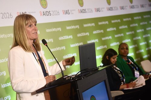 AIDS 2026, the 26th International AIDS Conference. Rio de Janeiro, Brazil.
Monday, 27 July 2026.

SAT36. Priorization under pressure: Rethinking  HIV service delivery with TIER-Plus.
In the photos: Anna Grimsrud.

© Márcia Moreira / IAS.