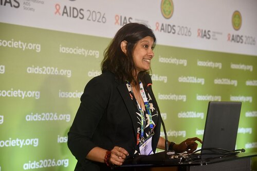 AIDS 2026, the 26th International AIDS Conference. Rio de Janeiro, Brazil.
Monday, 27 July 2026.

SAT36. Priorization under pressure: Rethinking  HIV service delivery with TIER-Plus.
In the photos: Neeta Bhandari.

© Márcia Moreira / IAS.