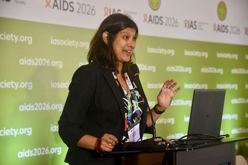 AIDS 2026, the 26th International AIDS Conference. Rio de Janeiro, Brazil.
Monday, 27 July 2026.

SAT36. Priorization under pressure: Rethinking  HIV service delivery with TIER-Plus.
In the photos: Neeta Bhandari.

© Márcia Moreira / IAS.