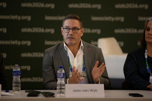AIDS 2026, the 26th International AIDS Conference. Rio de Janeiro, Brazil.
Tuesday, 28 July 2026.

MR01. Media roundtable – Long-acting HIV prevention: The science, rollout and what is next.
In the photo: Jean van Wyk.

© Felipe Varanda / IAS